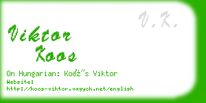 viktor koos business card